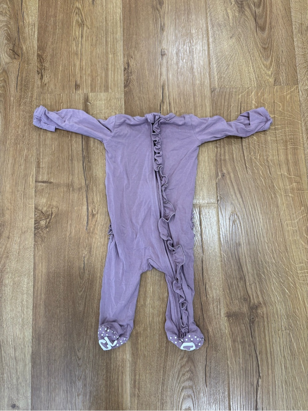 Caden Lane Bamboo Ruffle Onesie